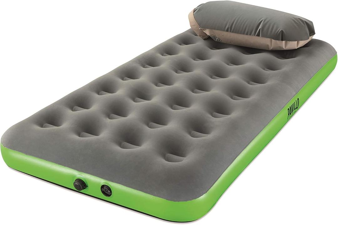Bestway Roll & Relax Pavillo Single Bed 188 x 99 x 22 cm Air Mattress with Compression Pump Pillow Bestway Roll & Relax Pavillo Single Bed 188 x 99 x 22 cm Air Mattress with Compression Pump Pillow