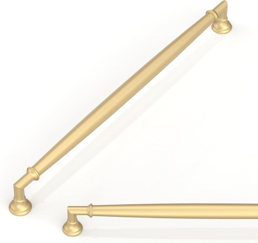 10 Pack Brushed Gold Cabinet Pulls 10 Inch(254mm) Kitchen Cabinet Handles Cabinet Hardware for Drawer Pulls