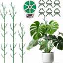 Monstera Plant Support Stakes, 8 Pack Stackable Garden Trellis Climbing Plant Support Structures with Extension Poles for Indoor Outdoor Potted (39.4''- 8 Pack)