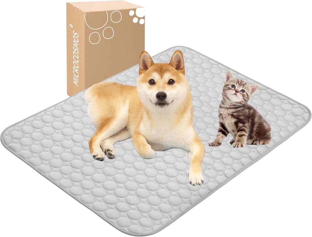 MICROCOSMOS Summer Cooling Mat & Sleeping Pad- Water Absorption Top, Waterproof Bottom, Materials Safe, Easy Carry, EZ Clean. Keep Cooling for Pets, Kids and Adults.（40"x 28"） XL