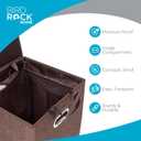 BirdRock Home Single Laundry Hamper with Lid and Removable Liner | Linen | Easily Transport Laundry | Foldable Hamper | Cut Out Handles, Twin