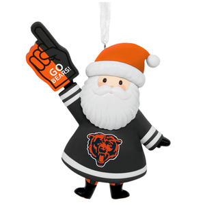 Hallmark Christmas Ornament, NFL Chicago Bears Santa Fan Ornament, Gifts for Sports Fans