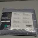 LuxClub 4 PC Queen Size Sheet Set, Breathable Luxury Bed Sheets, Deep Pockets 18" Wrinkle Free Cooling Machine Washable Hotel Bedding (Striped Light Grey)