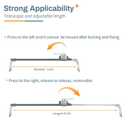 Metal TV Straps Safety - Anti Tip for Flat Screens, Prevents Forward/Backward Tipping - Adjustable Length 5.5'' to 8.2'' (1 Pack)