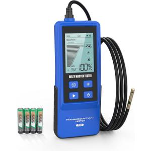 PLAYOCCAR Transmission Fluid Tester Automotive Digital Oil Quality Test Detector Gasoline & Diesel Gearbox Oil Diagnostic Tool with Temperature Sensor,31.5in Hose 2.8in Backlight Display
