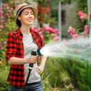 Heavy Duty Garden Hose Nozzle, Water Hose Sprayer Nozzle with Thumb Flow Control, 10 Spray Patterns, High Pressure Hose Nozzle for Lawn & Plant Watering, Car & Pet Washing Forest Green