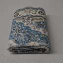 COMSLE Area Rug 2x4 Faux Wool Throw Rug for Entryway, Boho Washable Small Rugs Non-Slip Distressed Carpet Soft Accent Floor Rug for Indoor Entrance, Bedroom, Living Room, Kitchen (Light Blue)