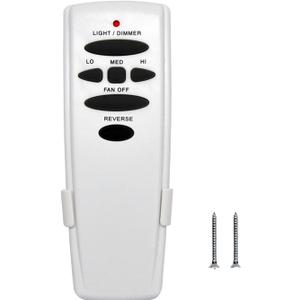 UC7078T Ceiling Fan Remote Control Replacement of Hampton Bay UC7078T Fan-HD CHQ7078T UC7078TR UC7078TUDL RR7078TR L3H2003FANHD, with Reverse, (2.16 * 1.18 * 5.6, White)