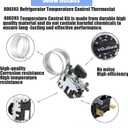 800393 800306 Temperature Control Kit Compatible with True Refrigerators Parts,Freezer Thermostat,,Replaces 800306 461387 Refrigerator Thermostat Fit TC,TSD,T Series,GDM,GEM,G4SM