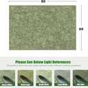 Washable Floral Area Rug 6x9 for Bedroom, Vintage Farmhouse Botanical Rug, Non-Slip Low Pile Thin Floor Carpet Large Area Rug, Soft Decorative Rug for Living Room Dining Room Home Office Light Olive