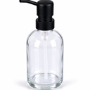 1 Pack Kitchen Soap Dispenser Set with Stainless Steel Pump, 16 oz Hand Soap and Dish Soap Dispensers for Kitchen or Bathroom with Waterproof Labels