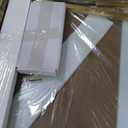 36" W x 76" H Fixed Shower Glass Panel, 3/8" w/Coat Hook, Brushed Gold