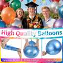 KAWKALSH Metallic Colorful Balloon 12 Inch, 110pcs Latex Party Balloons Helium Bright Color for Birthday Baby Shower Wedding Party Supplies Arch Garland Decoration (B03-metallic Mult)