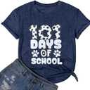 100 Days of School Shirt Women 100 Days of Doing Teacher Stuff Tshirts Teacher Appreciation Gift