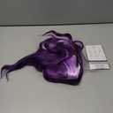 Dark Purple Wavy Long Wigs for Women Natural Curly Middle Part with Light Purple Highlight Hair Heat Resistant Synthetic Wig for Halloween Cosplay Use