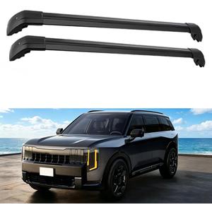 2PCS Roof Rack Crossbar Cross Bar Fit for KIA Telluride 2026 2027 with Flush Rails, Aluminum Lockable Luggage Cargo Carrier Roof Rack Rails, Black