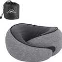 MAX Travel Pillow - High-tech Smart Memory Foam, Breathable Cover Fabric, 360 Ergonomic Support, Easy to Carry in Travel Bag, Ideal Choice for Airplane and Car Travel (Dark Gray)