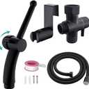 BARROCK Bidet Sprayer for Existing Toilet, Advanced Handheld Ergonomic Jet Spray Set with Precision Water Pressure Control for Muslim Shower/Feminine Hygiene/Pet Cleaning, Matte Black