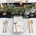 2 x UNIQOOO 50-Pack Black Bow Place Cards for Table Settings, Elegant Coquette Name Tags for Black-Tie Weddings, Formal Dinners, Graduation & Bachelor Parties, 4x1.5-Inch Pre-Cut Tags