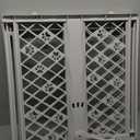 MYPET North States Paws Portable Pet Gate: 26-40" Wide. Pressure Mount. No tools needed. Made in USA. Dog Gate 23" Tall, Expandable, Durable Dog Gates for Doorways, Light Gray