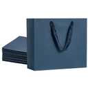 Umoonfine Umoofine Large Navy Blue Gift Bag with Ribbon Handles 50 Pack, 12.6x4.5x11 inches Extra Large Reusable Heavy Duty Kraft Orange Kraft Paper Bags Bulk for Shopping, Gift, Retail
