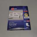 Avery Printable Tent Cards with Sure Feed Technology, 2-1/2" x 8-1/2", Matte White with Embossed Border, 100 Blank Place Cards for Laser and Inkjet Printers (5305)