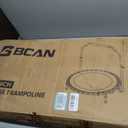 BCAN BT2 450/550LBS Mini Rebounder Trampoline for Adults with Bar, Fitness Trampoline with Bungees, Adjustable Handle, Stable & Quiet, Indoor Outdoor, Whole-Body Workout & Relaxation at Home-40IN/48IN