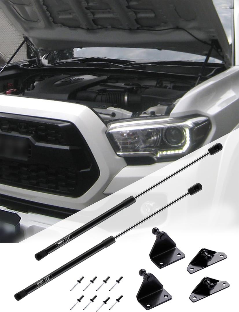 Vepagoo Front Hood Quicklift Plus System Struts fit Toyota Tacoma 2016-2023 Gas Shock Lift Supports Spring, 2Pcs（Requires Drilling ）