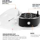 Elite Gourmet EGC115B Easy Egg Cooker Electric 7-Egg Capacity, Soft, Medium, Hard-Boiled Egg Cooker with Auto Shut-Off, Measuring Cup Included, BPA Free, Classic Black