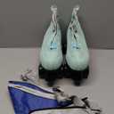 SCNUT Skates Women's Men's High Top Black PU Leather Skates Classic Double Row Skates Adjustable Outdoor Indoor Quad Skates and Roller Derby (Green Black Wheel, 46-Women's 12 / Men's 11)