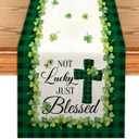 2 x St Patricks Day Table Runner St. Patrick's Day Kitchen Dining Table Centerpiece St Patty's Day Shamrock Decor St Patricks Day Decorations for Home Party-72 Inches Long