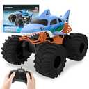 Shark RC Monster Truck for Kids, 1:16 Scale 4WD Shark Monster Car Toys, 2.4GHz All Terrain Amphibious Remote Control Car for Boys and Girls Ages 6-12+