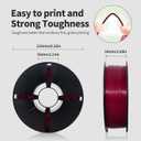 PLA Filament 1.75mm Merlot Maroon 1KG, Clog-Free 3D Printer Filament Dimensional Accuracy +/- 0.02mm,High Speed Printing 1kg Spool(2.2lbs) 3D Printing Filament Fits for Most FDM 3D Printer