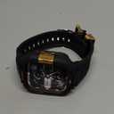 amBand Bands Compatible with Apple Watch 9/8/7 45mm, M1 Sport Series Rugged Case Protective Cover for iWatch 6/SE (3/2/1)/5/4/3 44mm 42mm Black Gold