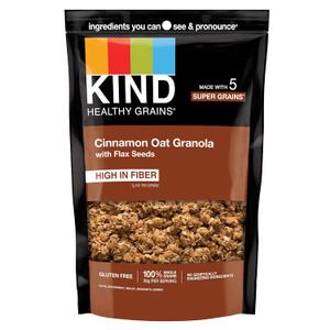 KIND Healthy Grains Granola, Cinnamon Oat Clusters with Flax Seeds, Healthy Snacks, Gluten Free, 100% Whole Grains, 5g Protein, 11oz, 1 Count (EXP 01/27/26)