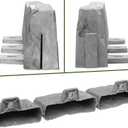 Landscape Edging Faux Stone Garden Edging Border,17FT x 2.75 in Tall Decorative Stone-Look Garden Border for Flower Bed Edging,Lawn,Landscaped Yard,Trees and Gardens,with Anchoring Spikes,Gray