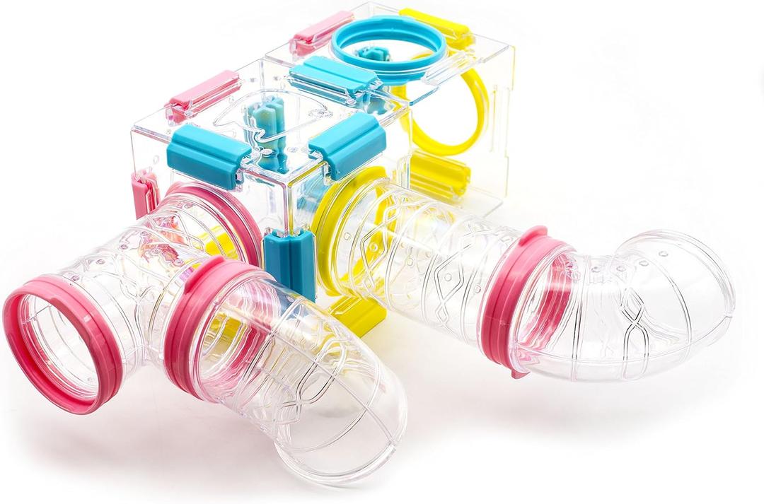 94 Pcs DIY Hamster Tunnel and Playground Module, Tube House Platform Exercise for Mouse Hamster and Other Small Animals