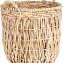 Household Essentials Brown Tall Round Wicker Storage Basket 19'' x 25''