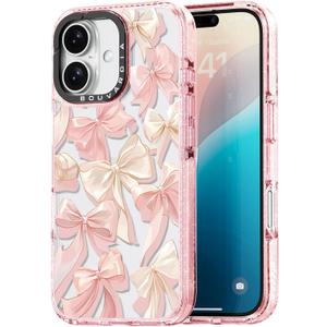 Bouvardia Designer Phone Case for iPhone 16 - Cute Girly Design for Women - Protective & Aesthetic - Bows