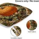 Pumpkin Fall Throw Pillow Covers 18x18 Set of 2 | Farmhouse Decorative Cushion Cases for Couch, Sofa and Bedroom | Autumn Pillcases Home Decor for Living Room, Porch, Patio