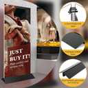 Metal Floor Stand Sign Holder Base, 36" Wide M Mount Holder, Up to 72" Tall Graphic Display Floor Stand, Fit for Foam Board, Composite Board, Acrylic Glass Sign, Base Only, (36 inches)