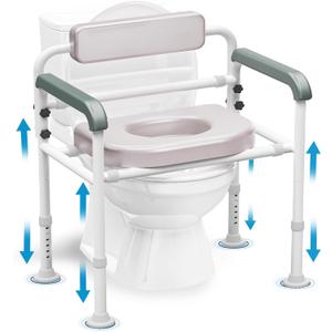 Adjustable Medical Bedside Commode