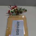 PATIKIL 7 Branch 21 Heads Artificial Silk Mini Rose with Stem, 2 Pack Fake Flowers Leaf Rose Decor Bouquet for Wedding Home Office Decoration, Red