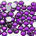 Allstarco 1000PCS 7mm SS34 Purple Amethyst Acrylic Flat Back Rhinestones for Jewelry Making and Face Painting Card Making Embelishments Plastic Gems (Purple Amethyst .Nat02)