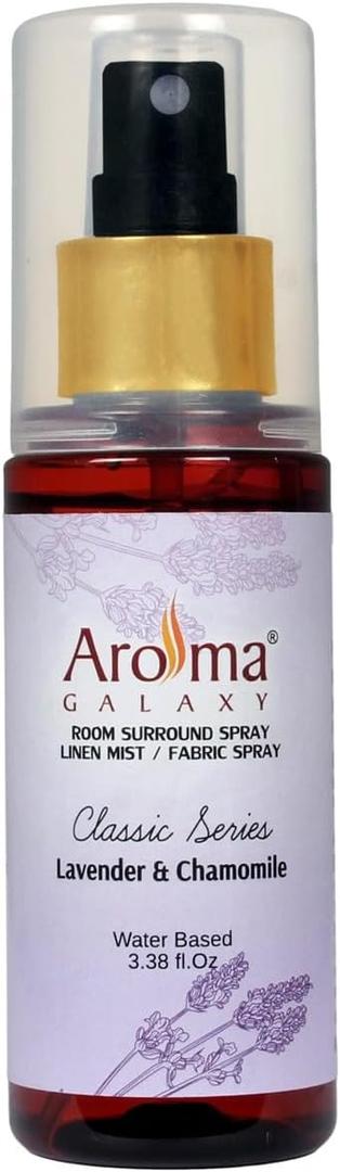 Lavender & Chamomile Room Spray  Linen Mist & Fabric Freshener, Water-Based Air Freshener for Home & Office, 3.38 fl o