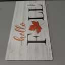 PHAMTE Fall Door Decor, Hello Fall Printed Wood Plaque Sign & Autumn Wall Sign - 12 x 6 Inches (brown)