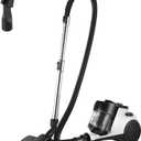 Eureka Bagless Canister Vacuum Cleaner, 1100W High Power Vacuum Cleaner for Carpets and Hard Floors HEPA Filter Extension Tube 2-in-1 Crevice Tool Floor Nozzle, NEN121WH