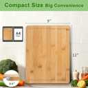 Bamboo Cutting Board, Wood Chopping Board with Juice Groove and Handle, 129 Inch Lightweight Kitchen Cutting Board for Fruit, Vegetables, Bread, Cheese, Snacks, Meat, BBQ, and Serving