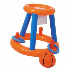 Inflatable 2-IN-1 Game Basketball & Ring Toss, 21.65in x 19.69in