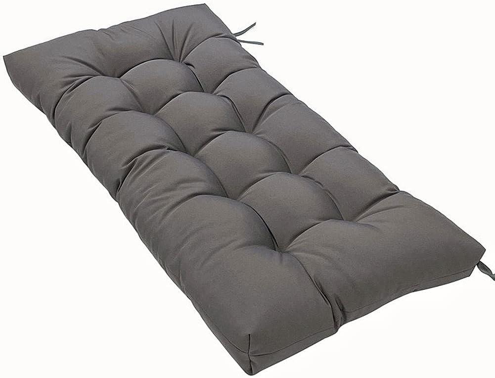 Srutirbo Waterproof Outdoor Bench Cushion, 51"x20", Swing Cushion Patio Furniture Cushions 3 Seater, for Garden Patio Furniture Lounger Bench (Dark Grey)